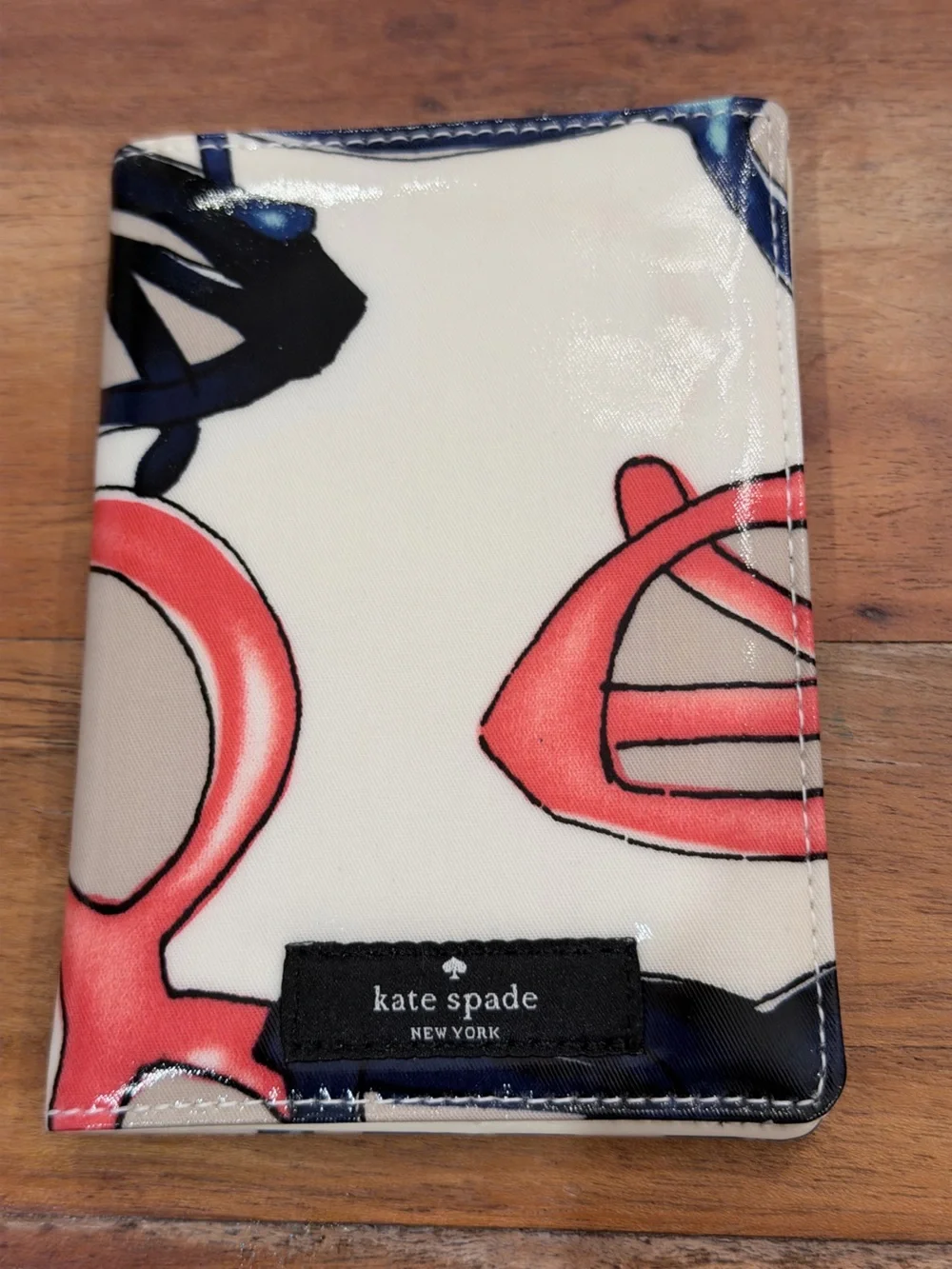 Kate Spade Carlisle Multicolor Paint Block Passport Holder